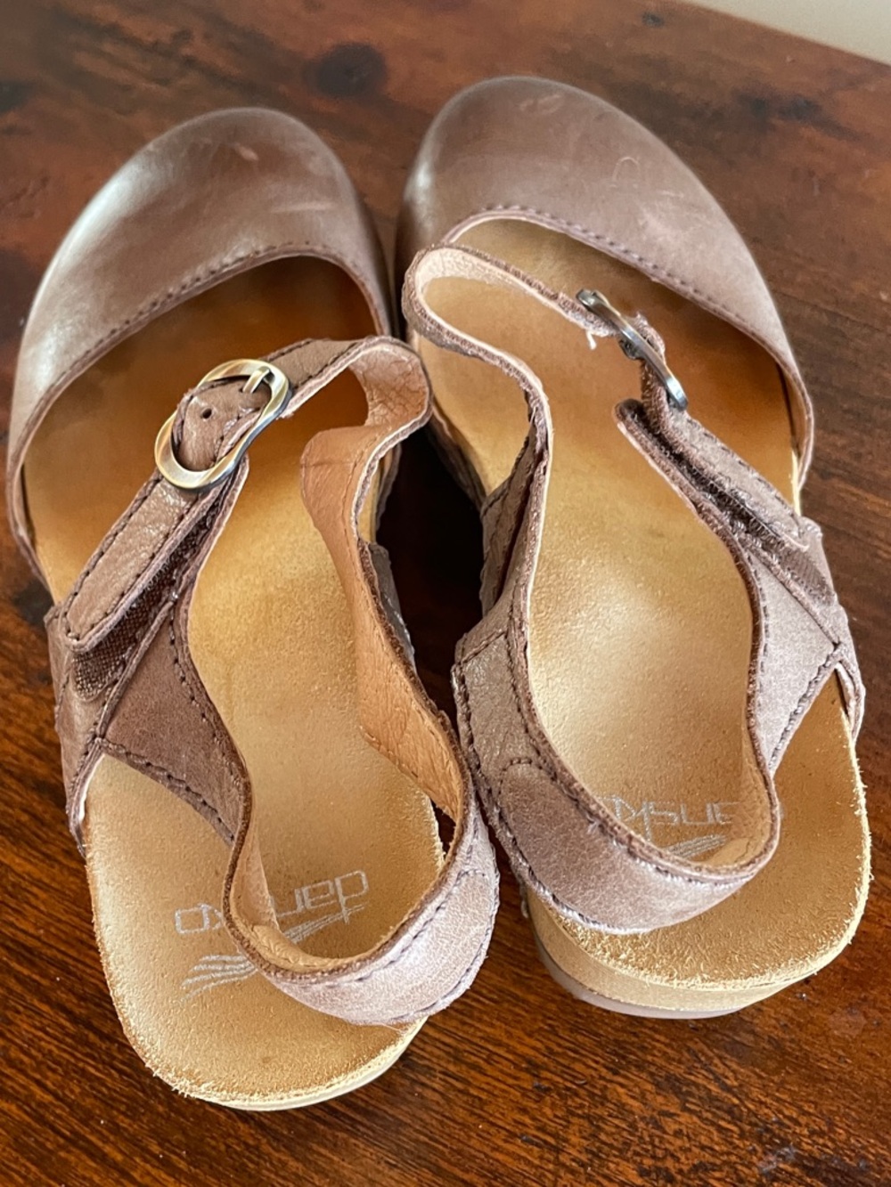 Dansko Brown Leather Mary Jane Clog with Buckle - Picture 4 of 4